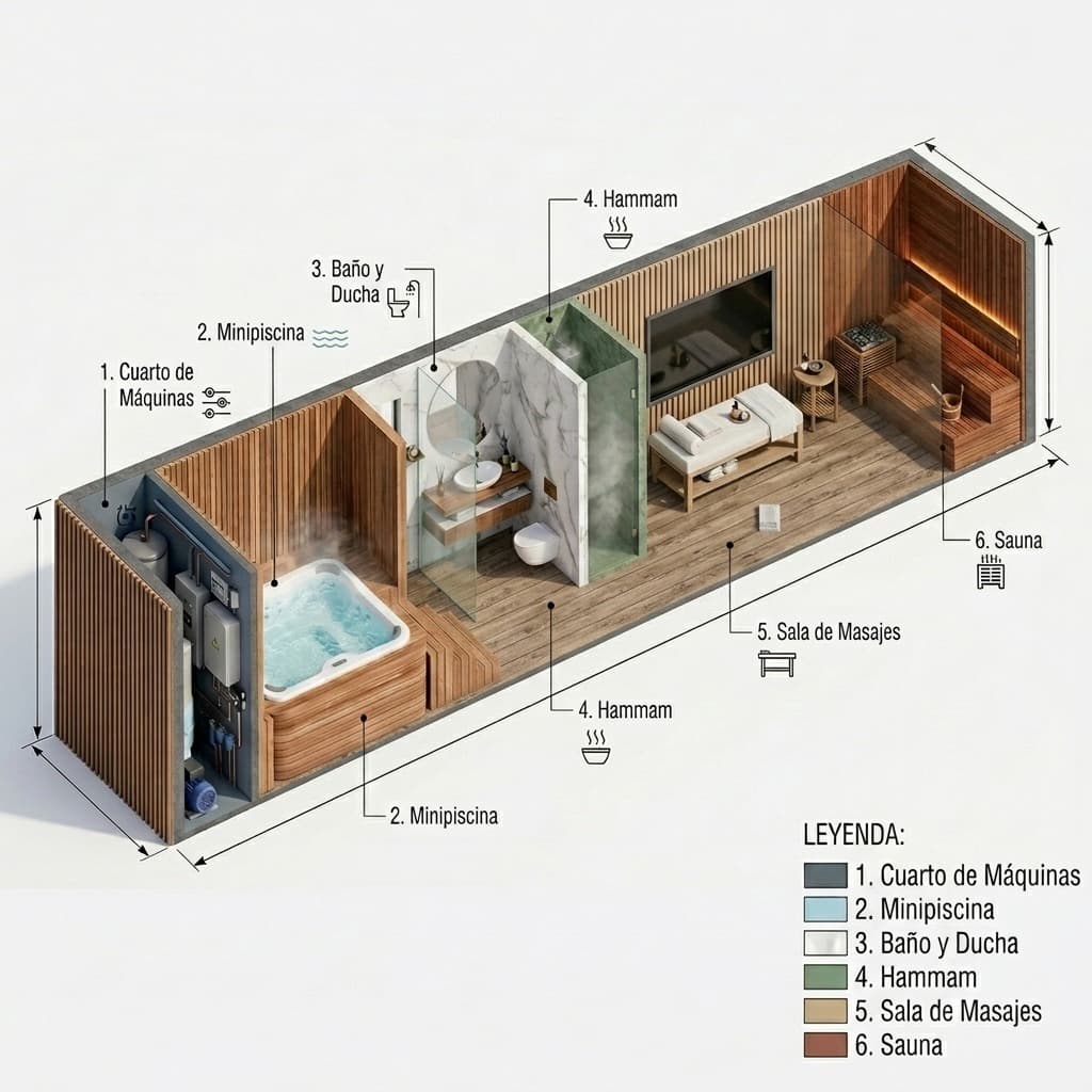 Cómo sumar un spa modular a un hotel boutique